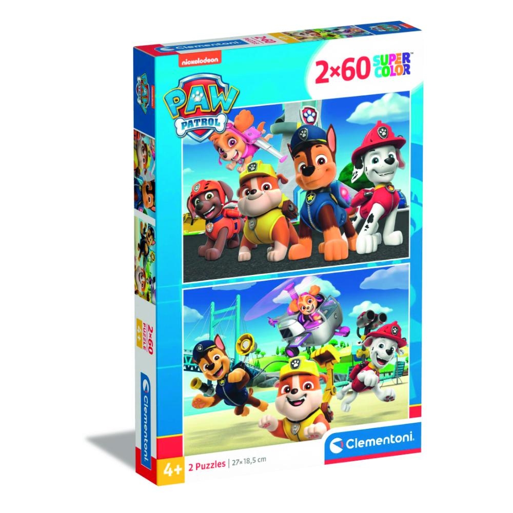 Order Clementoni - Paw Patrol Action Puzzle - 2x60 Pcs Now! | Jomla.sa